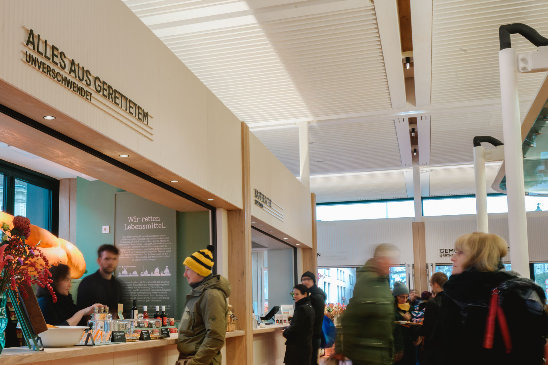 Marktstand unverschwendet 