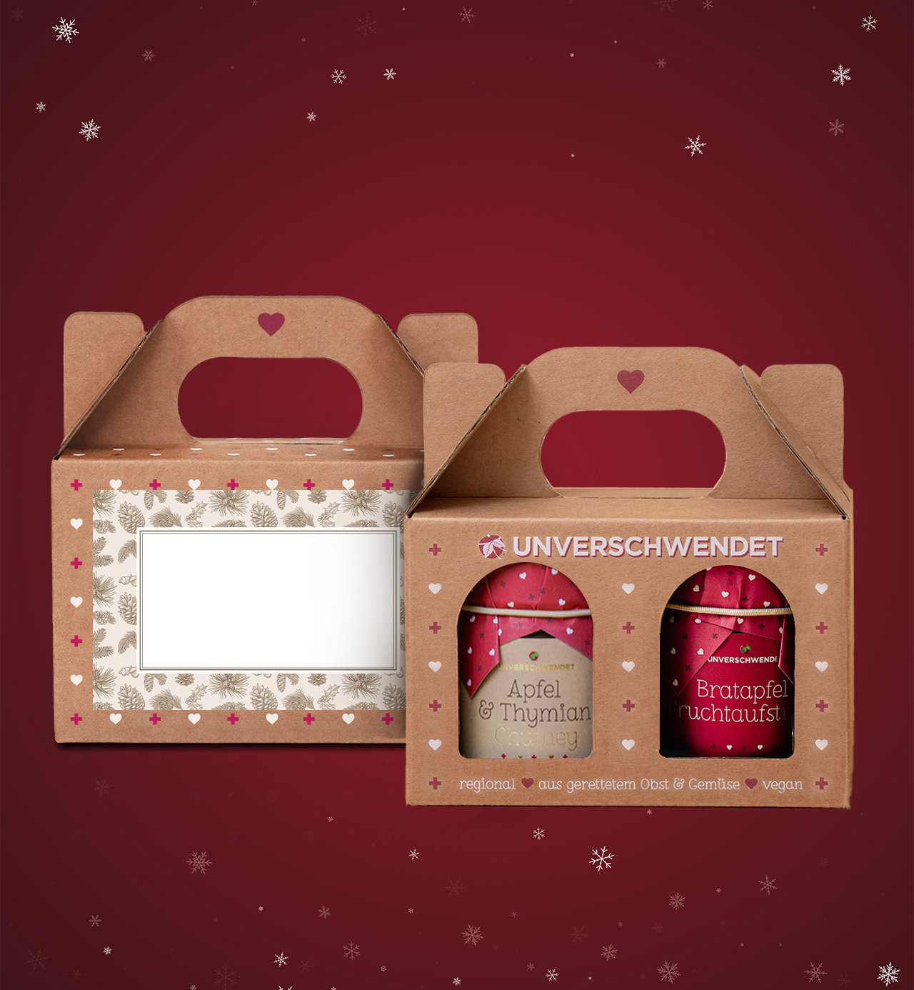 Weihnachtsduett Apfel mit Brandingsticker