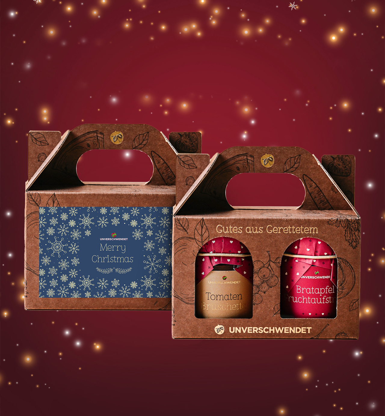 Duett Weihnachtsgruß blau-gold