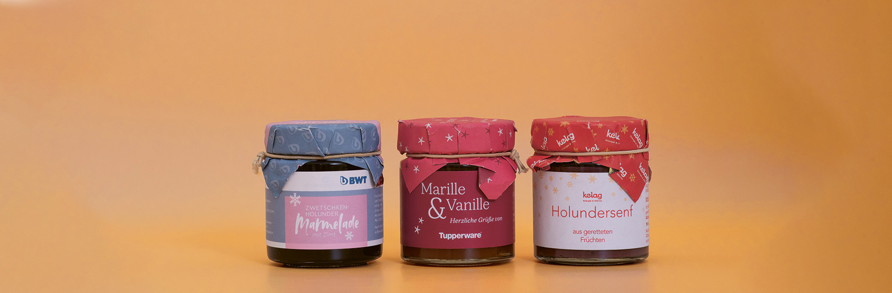 3 unterschiedliche Unverschwendet-Aufstrichsarten im Glas in unterschiedlichen Designs mit Brandingmöglichkeit 3 unterschiedliche Unverschwendet-Aufstrichsarten im Glas in unterschiedlichen Designs