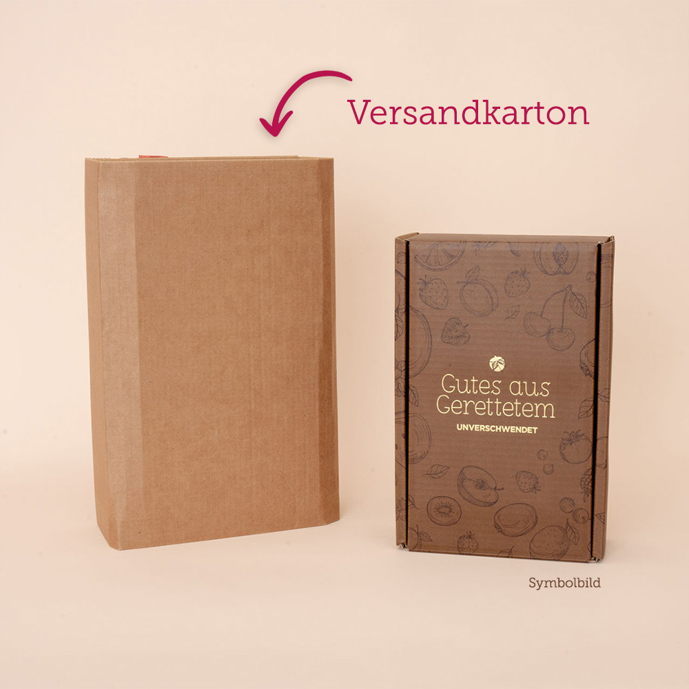 Versandkarton für Unverschwendet Geschenkbox (hochkant) Versandkarton für Unverschwendet Geschenkbox