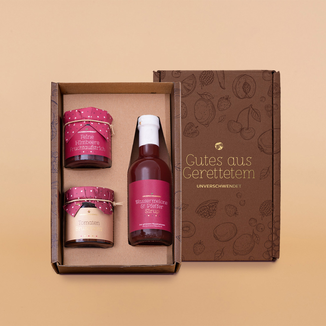 Geschenkkarton Fein mal Drei