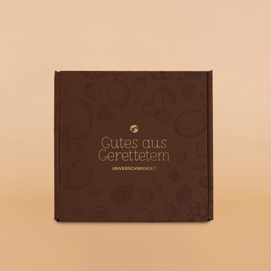 Quadratischer Geschenkkarton Bunte Genusswelt Quadratischer Geschenkkarton Bunte Genusswelt
