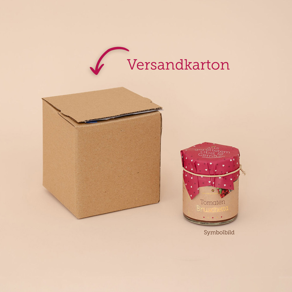 Versandkarton passend für 1 Glas Versandkarton passend für 1 Glas