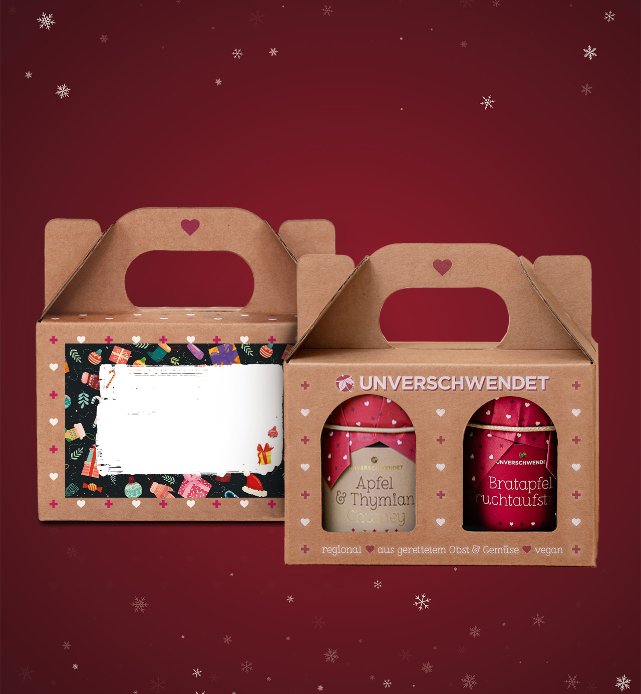 Weihnachtsduett Apfel mit Brandingsticker