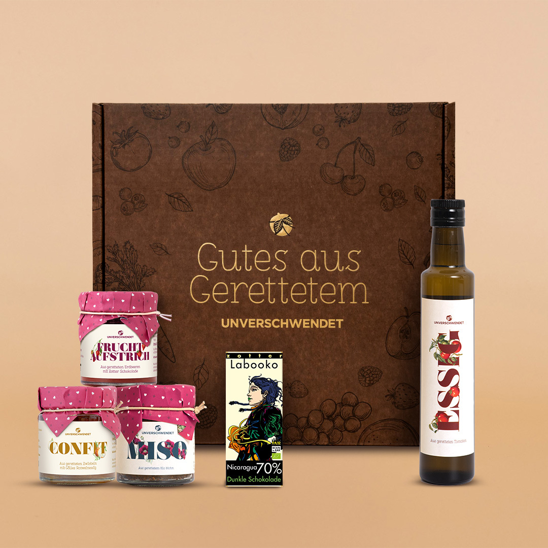 Quadratische Geschenkbox Feine Kost