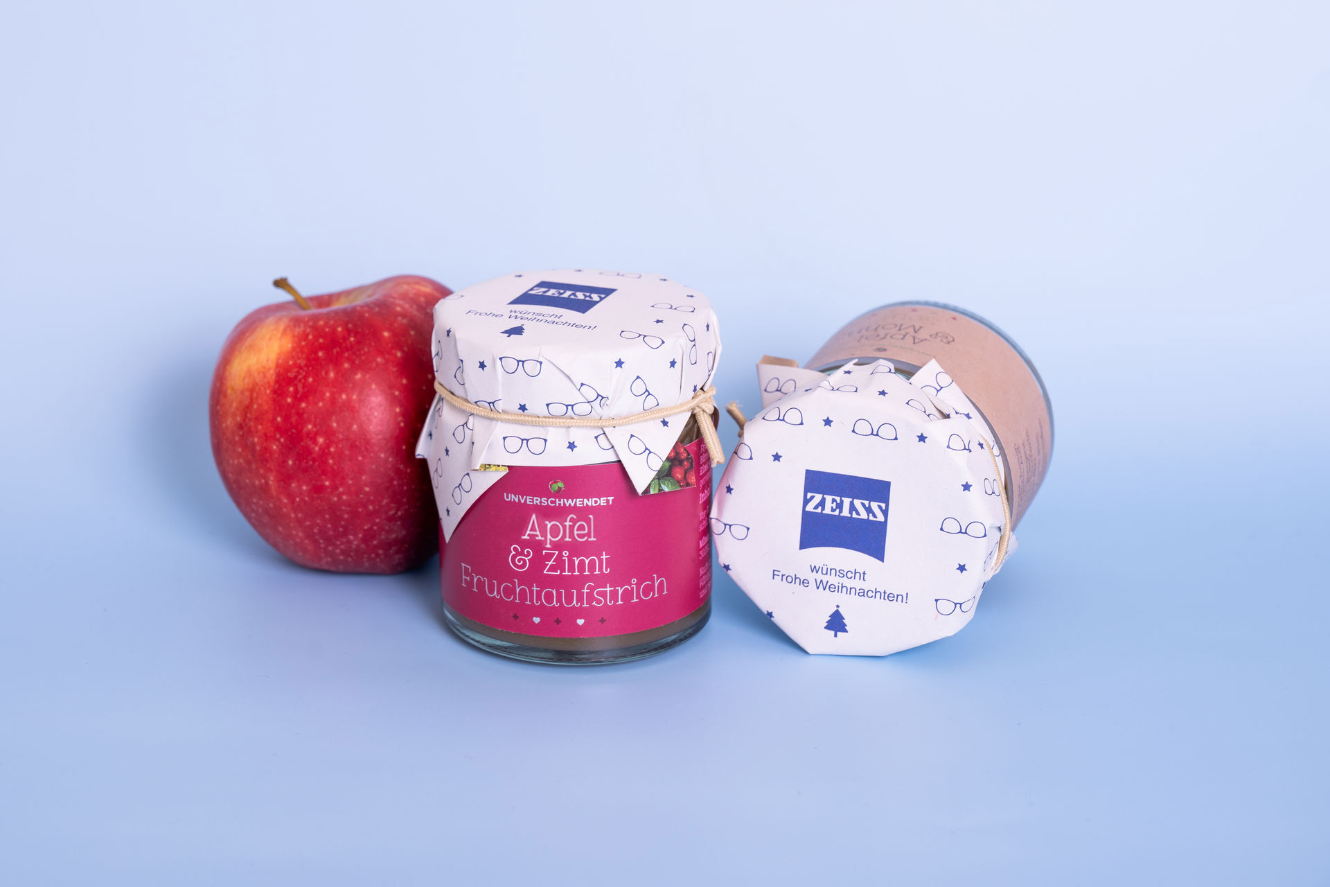 Unverschwendet-Aufstrich Gläser mit Branding-Designmöglichkeit (Vorderansicht) Unverschwendet-Aufstrich Gläser mit Branding-Designmöglichkeit