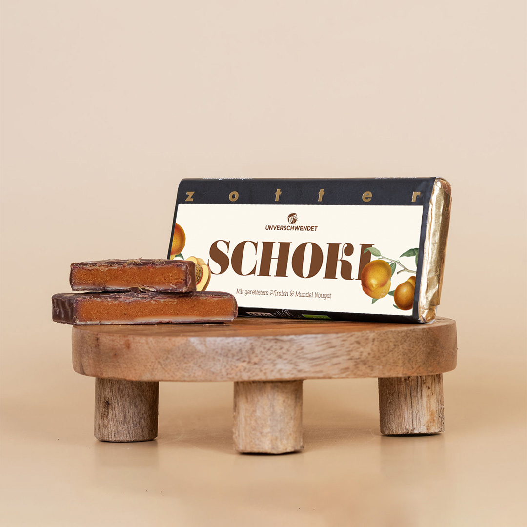 BIO Schokolade Pfirsich & Mandel Nougat